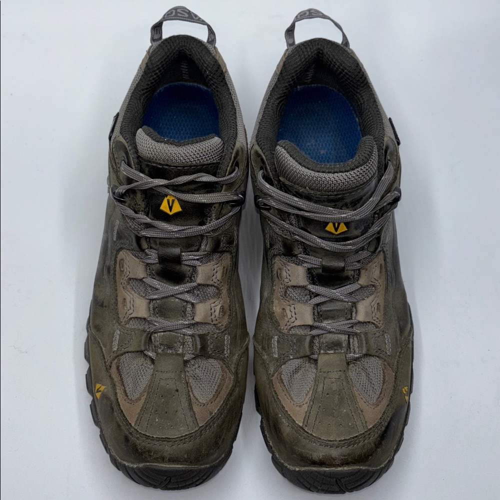 Vasque Men’s Size 9M Mantra 2.0 Brown Green Leather Goretex Hiking Shoes 7068